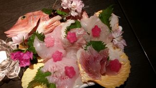 珍魚刺し盛り美味しい。初めて食べました