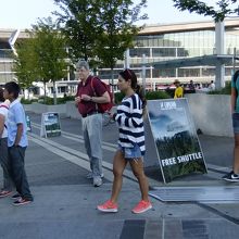 乗り場付近のたて看板