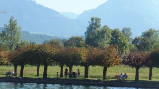 快晴の空の下、遊覧船を楽しみました。
