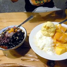 豆花とマンゴーかき氷！どっちもおいしかった！