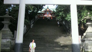 山王男坂は、日枝神社の本殿に至る階段を称していますので、勾配が急です。