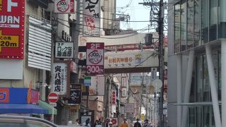 昔ながらの商店街です。