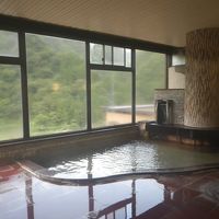 窓から、トロッコ電車を眺められました。