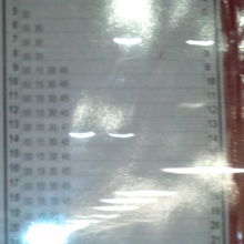 時刻表。朝５時台は１本しかない模様。