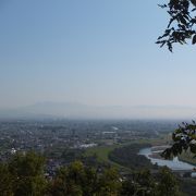 上川盆地と大雪の山並みを一望