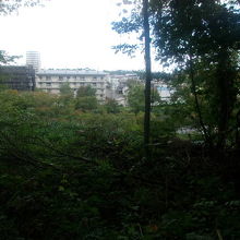 千歳神社の高台から、直接青葉公園方面に下ることは不可です