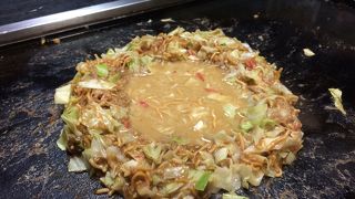 まぐろステーキともんじゃ