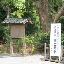 かつての九条邸の茶室があります。