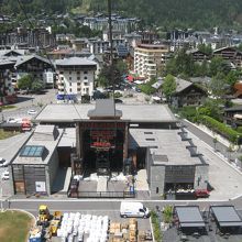 シャモニーのロープウェイ駅