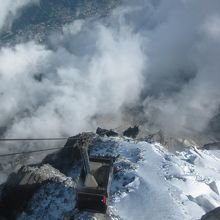 エギーユ・デュ・ミディ駅そばはこんな急斜面