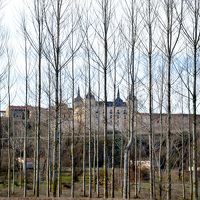 丘の下からパラドールを眺める