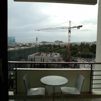 工事のクレーンが残念