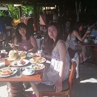 朝食レストランにて