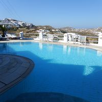 朝食会場の隣のプール