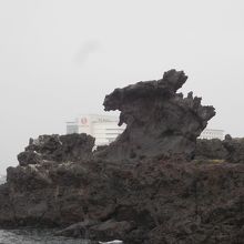 不思議な形の岩です。