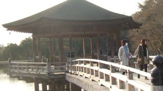 池に浮かぶお堂の静かなる盛り上がり