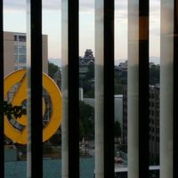 大浴場、休憩室から熊本城が見えます。