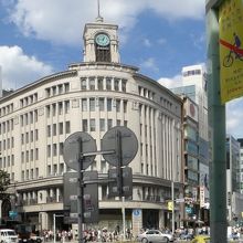 四丁目交差点をパノラマ撮影