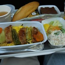 機内食(大阪→パリ)