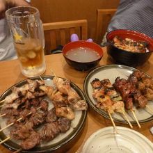 串焼をいろいろと。