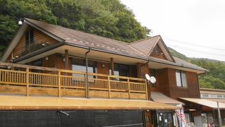 駐車場から川側に降りると中央構造線が見られます