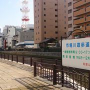 和歌山市内を流れる歴史ある川沿いの遊歩道