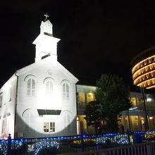 夜間は建物の中には入れませんが、十分でした。