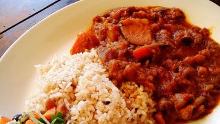 テラス席でランチ