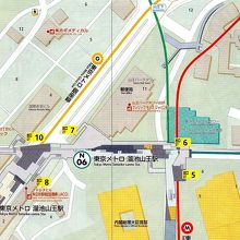 地図の中心にあるのが山王パークタワーで、南が首相官邸です。