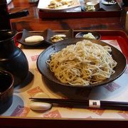 木内酒造大正蔵の中で作った手打ちの蕎麦が美味しい