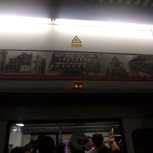 駅ホーム上には昔の佐敦界隈の写真も飾られています