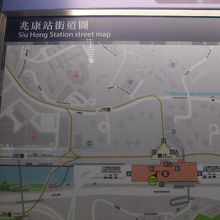 駅周辺案内図の様子