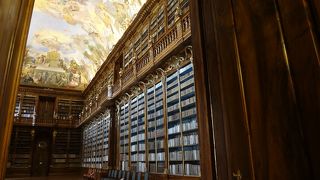 図書室の天井装飾が圧巻です