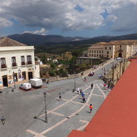 バルコニーからの眺め　ヌエボ橋も見えます