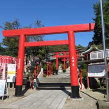 紅い鳥居と青空