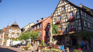 アルザス地方特有の町並み