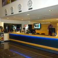 日本時間の時計もあったレセプション