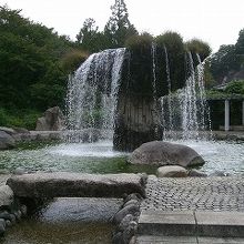 ユニークな噴水があります