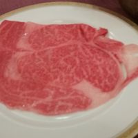 夕食：すき焼き用のお肉（山形牛）