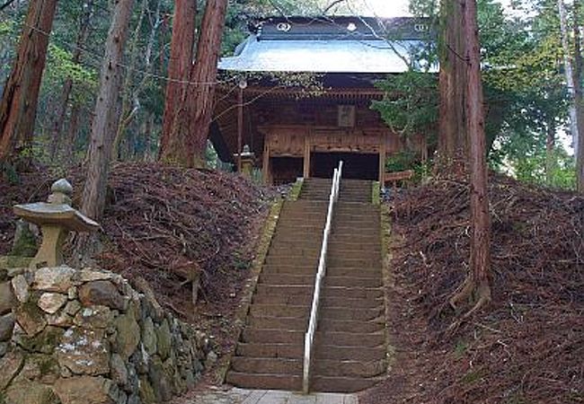 山の斜面いっぱいにつつじの花のお寺