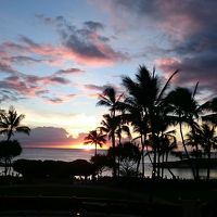 施設内からの夕日