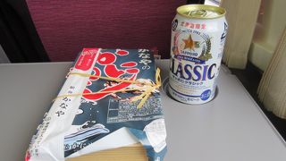 やっぱり窓際！車窓！乾杯！