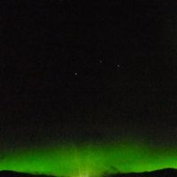 駐車場から見えました