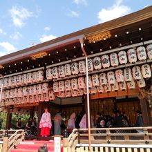 結婚式が行われていました