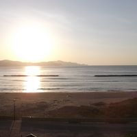 部屋からの夕日