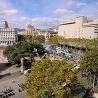 カタルーニャ広場とエル・コルテ・イングレ