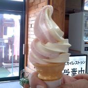 ソフトクリームを食べました