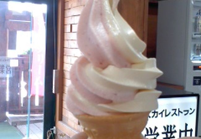 ソフトクリームを食べました