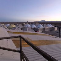 展望所（２階）からホテルの屋根が見えます