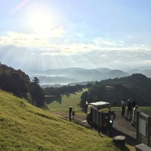 1番ホール。超打ち下ろし